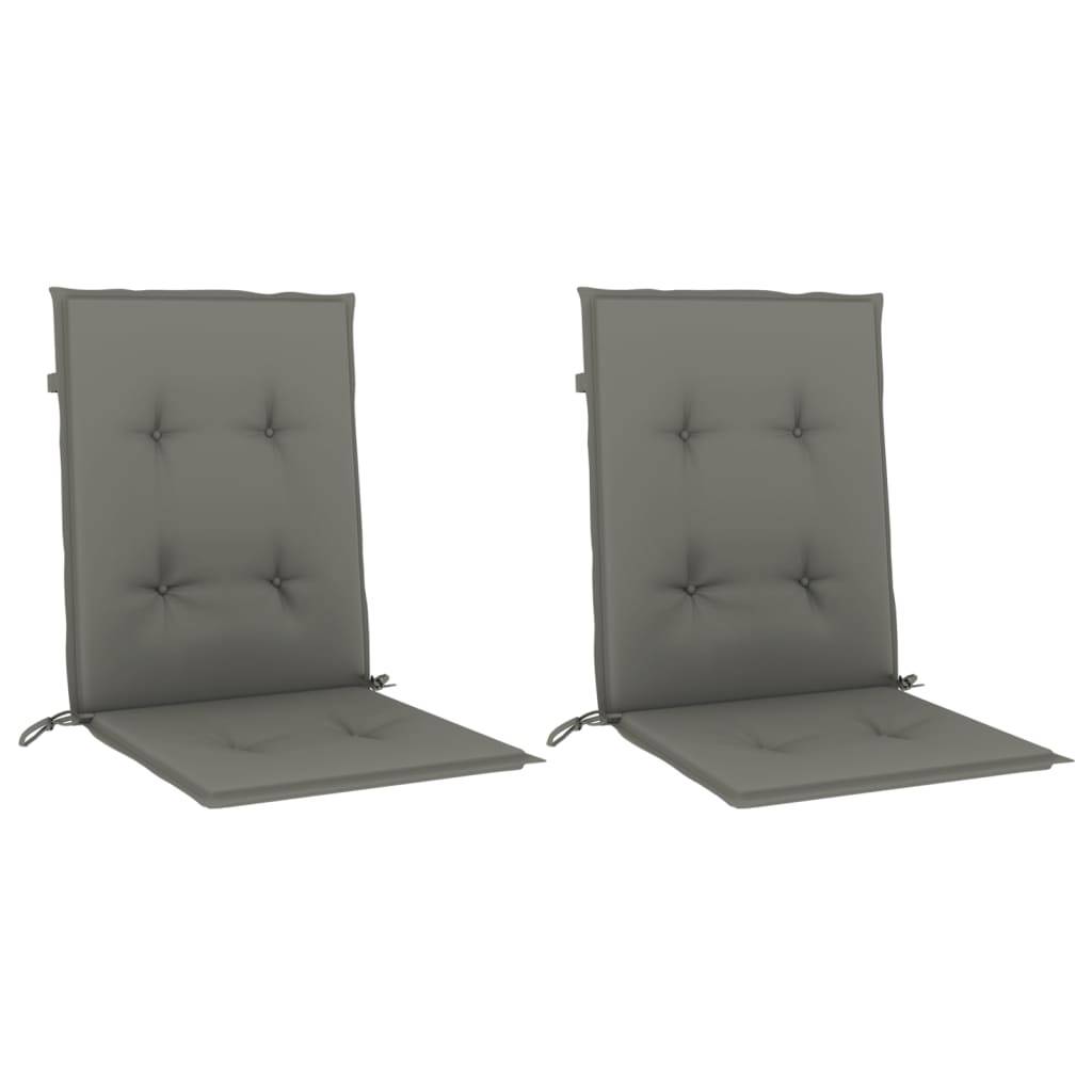 vidaXL Niedriglehner-Auflagen 2 Stk. Dunkelgrau 100x50x4 cm Stoff