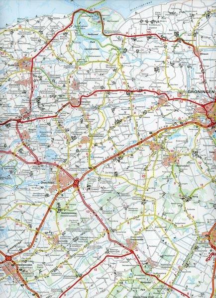 Michelin Niederlande Nord. Straßen- und Tourismuskarte 1:200.000