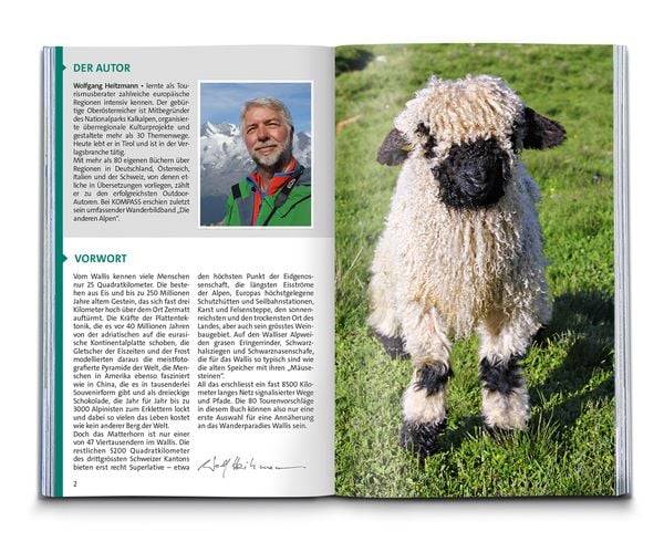KOMPASS Wanderführer Wallis, 80 Touren mit Extra-Tourenkarte