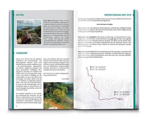 KOMPASS Wanderführer Istrien mit Kvarner-Bucht, Krk, Rab, Cres und Losinj, 55 Touren mit Extra-Tourenkarte