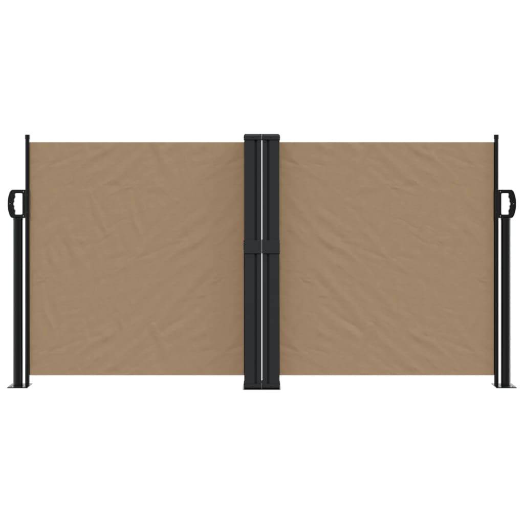vidaXL Seitenmarkise Ausziehbar Taupe 120x1200 cm