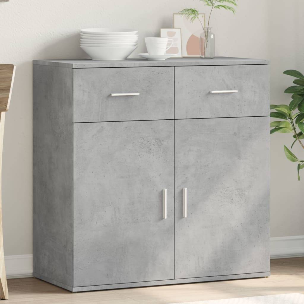 vidaXL Sideboard Betongrau 79x38x80 cm Holzwerkstoff