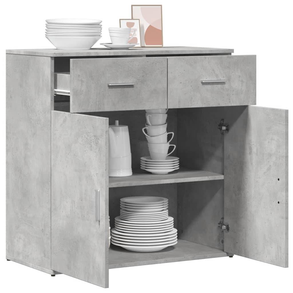 vidaXL Sideboard Betongrau 79x38x80 cm Holzwerkstoff