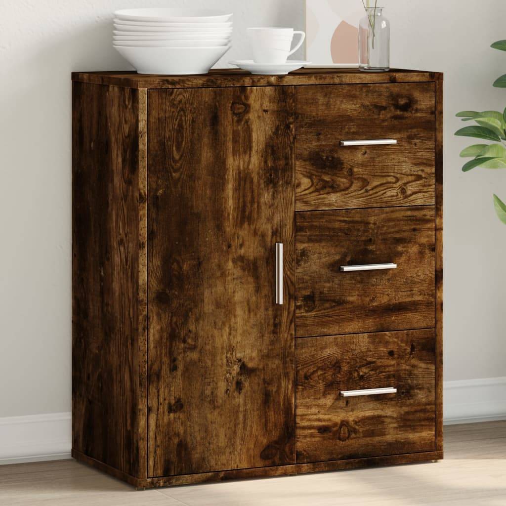 vidaXL Sideboard Räuchereiche 60x31x70 cm Holzwerkstoff