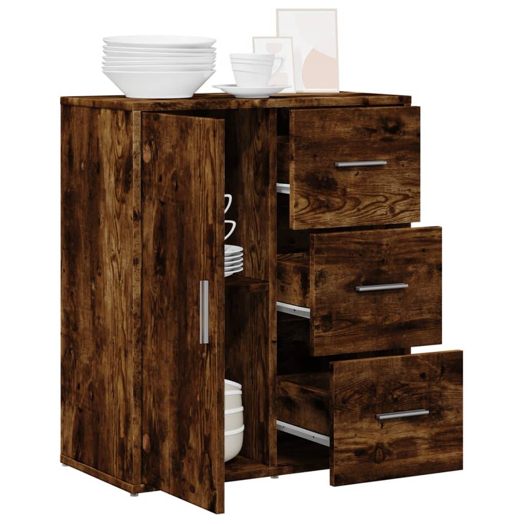 vidaXL Sideboard Räuchereiche 60x31x70 cm Holzwerkstoff