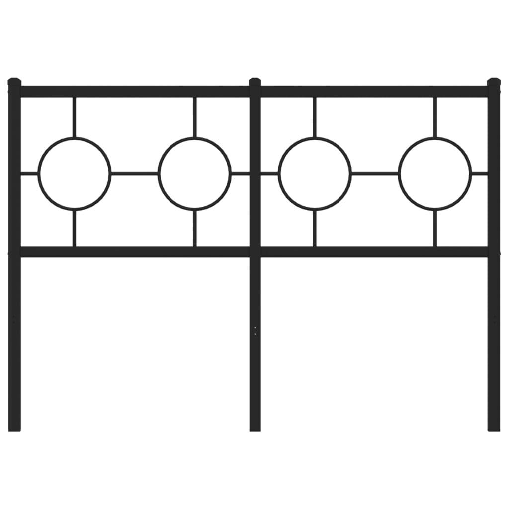 vidaXL Kopfteil Metall Schwarz 120 cm