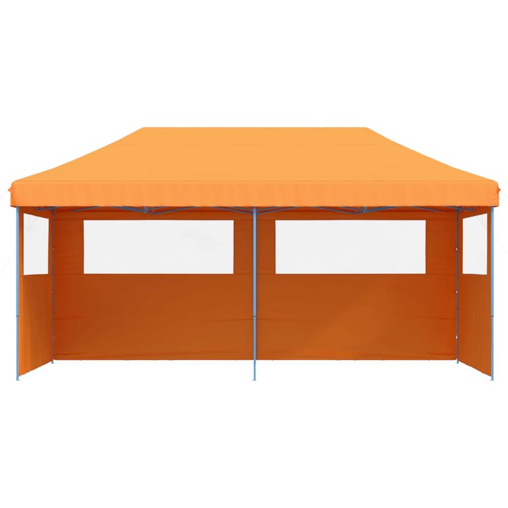 vidaXL Partyzelt Faltbar Pop-Up mit 3 Seitenteilen Orange