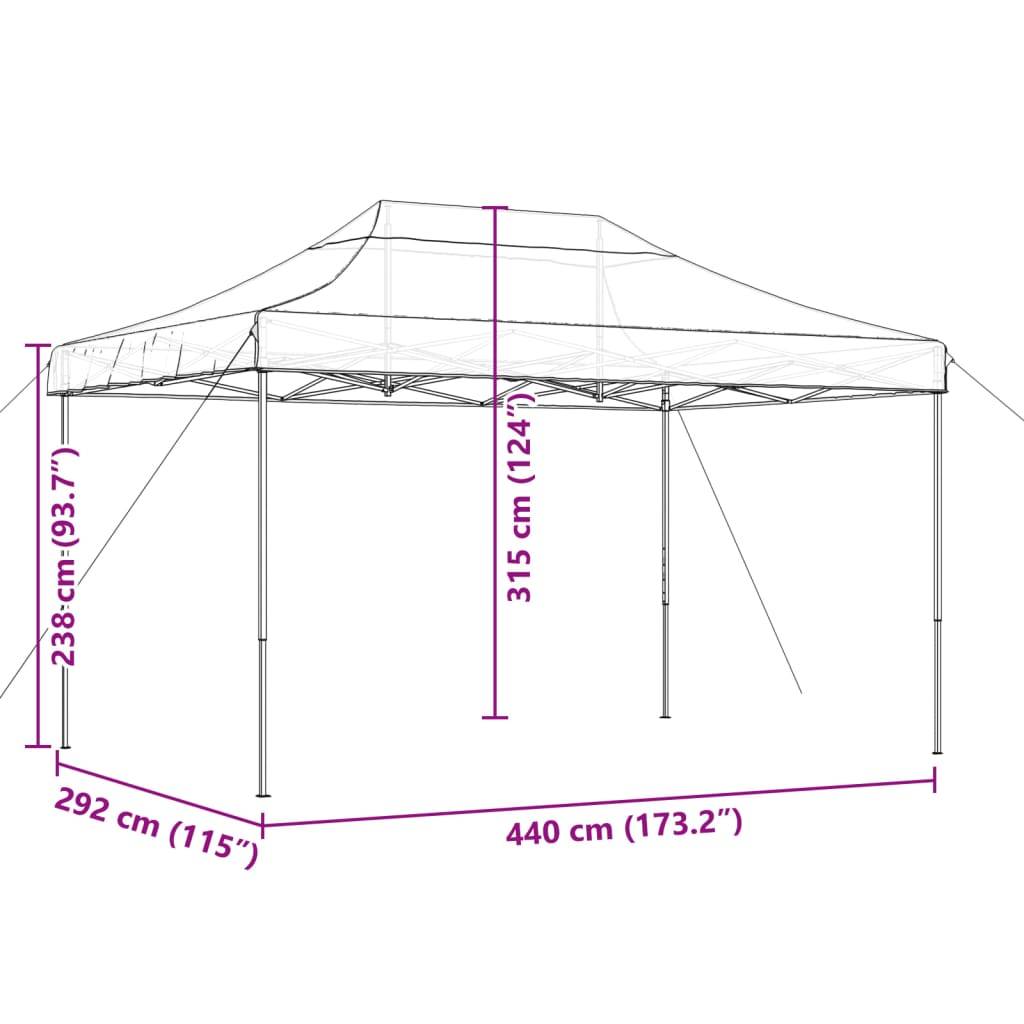 vidaXL Partyzelt Faltbar Pop-Up Grün 440x292x315 cm