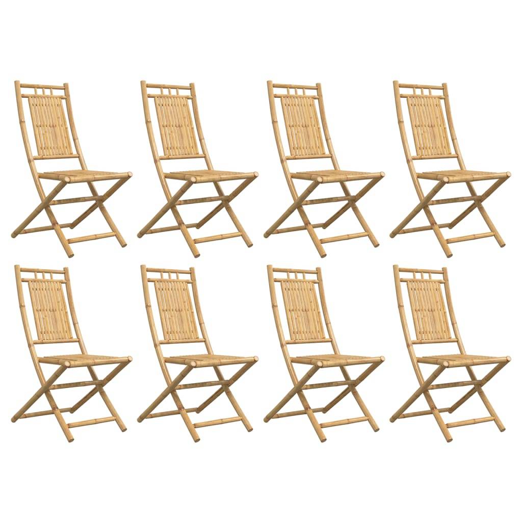 vidaXL Gartenstühle 8 Stk. Klappbar 46x66x99 cm Bambus