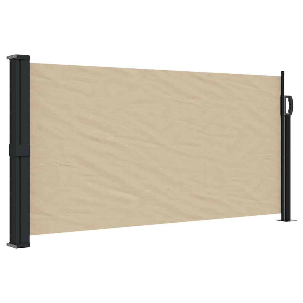 vidaXL Seitenmarkise Ausziehbar Beige 100x500 cm