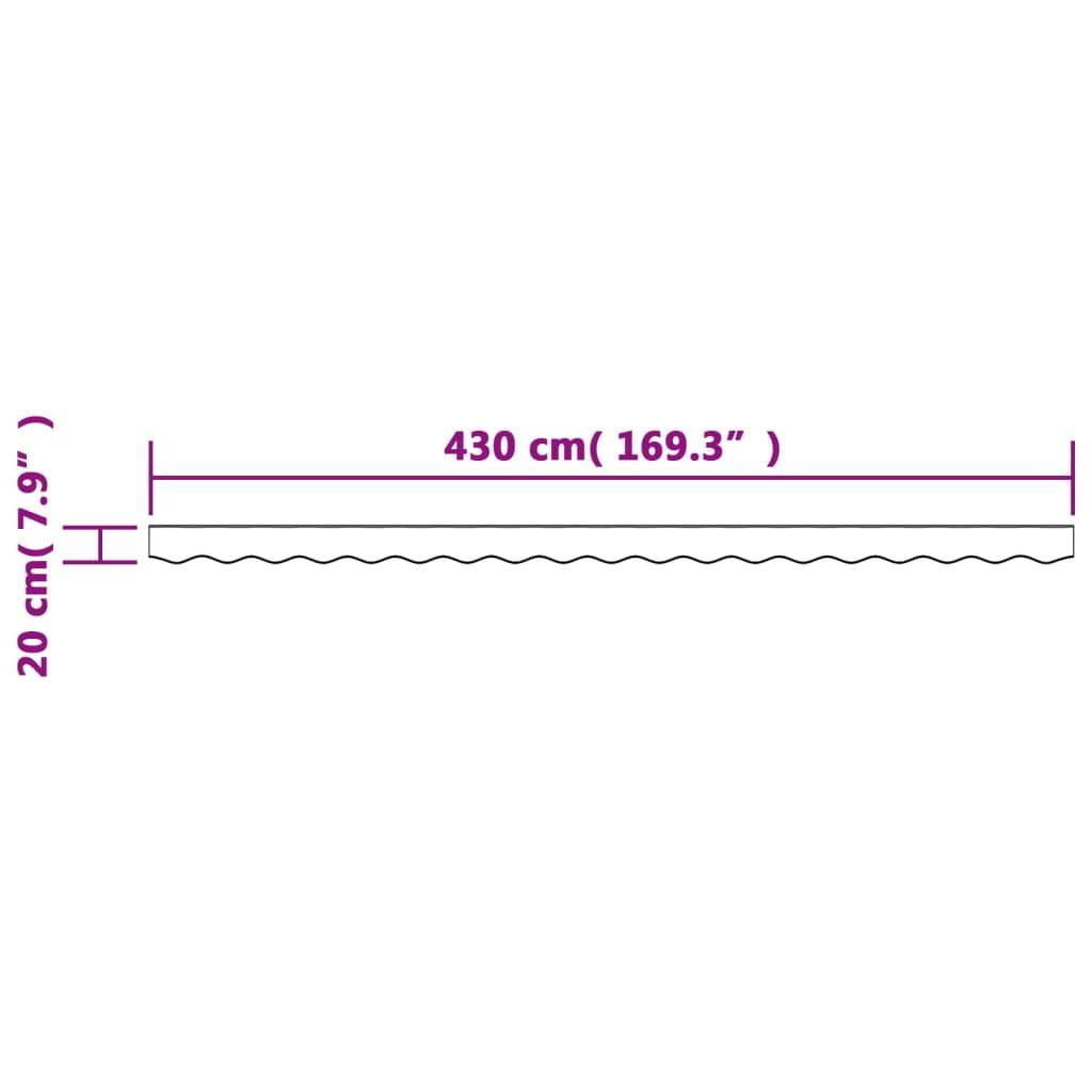 vidaXL Markisenvolant Creme Gestreift 4,5 m