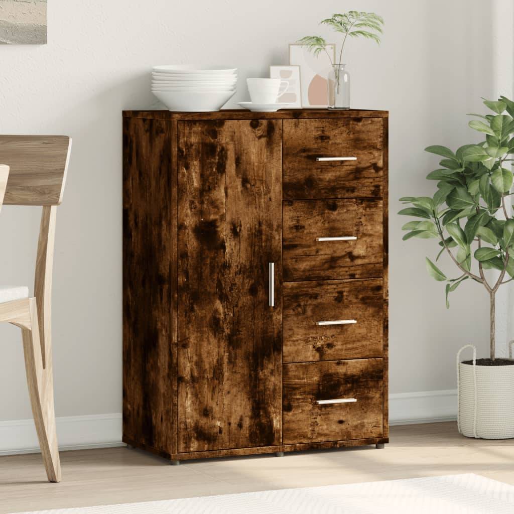 vidaXL Sideboard Räuchereiche 60x31x84 cm Holzwerkstoff