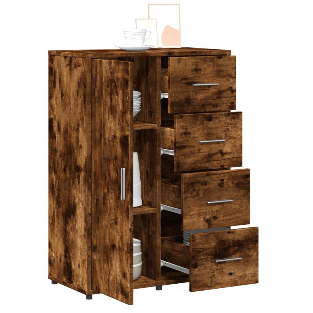 vidaXL Sideboard Räuchereiche 60x31x84 cm Holzwerkstoff