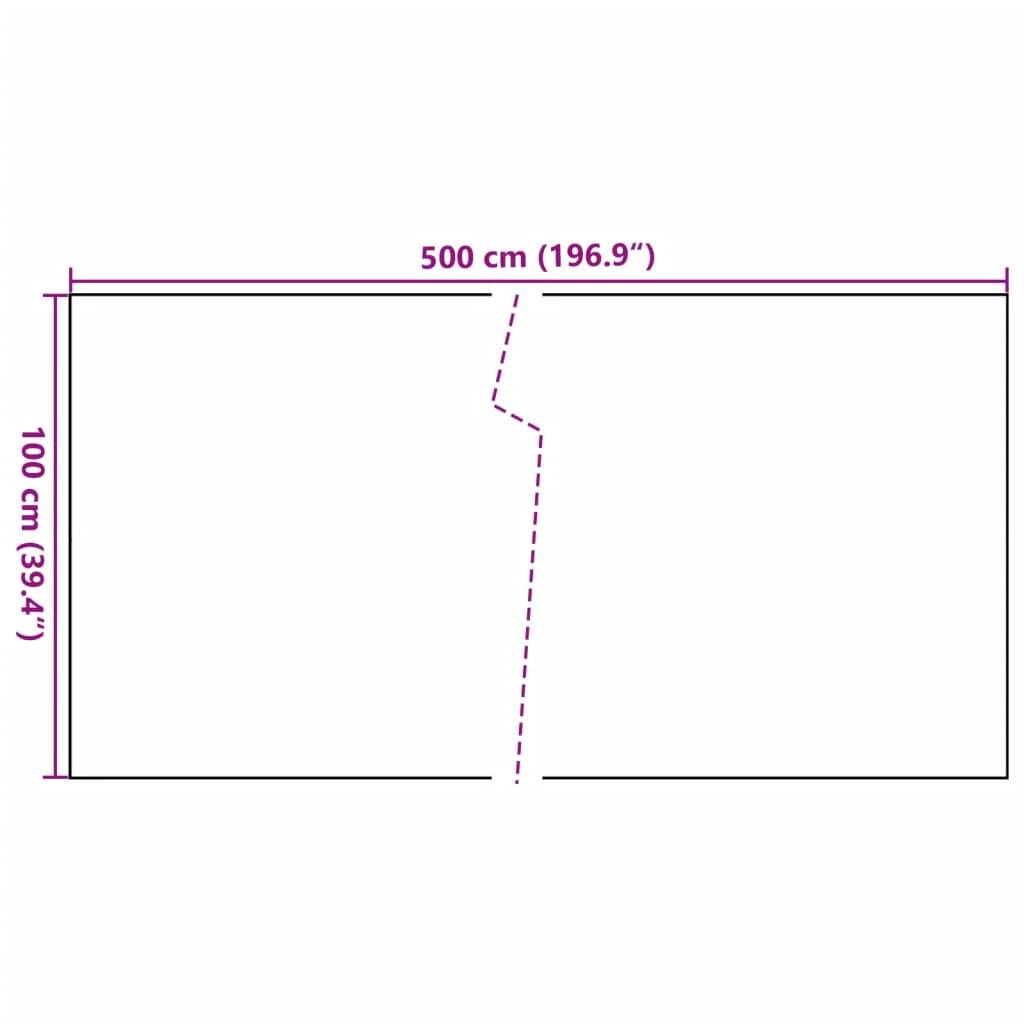 vidaXL Balkon-Sichtschutz Hellbraun 500x100 cm Poly Rattan