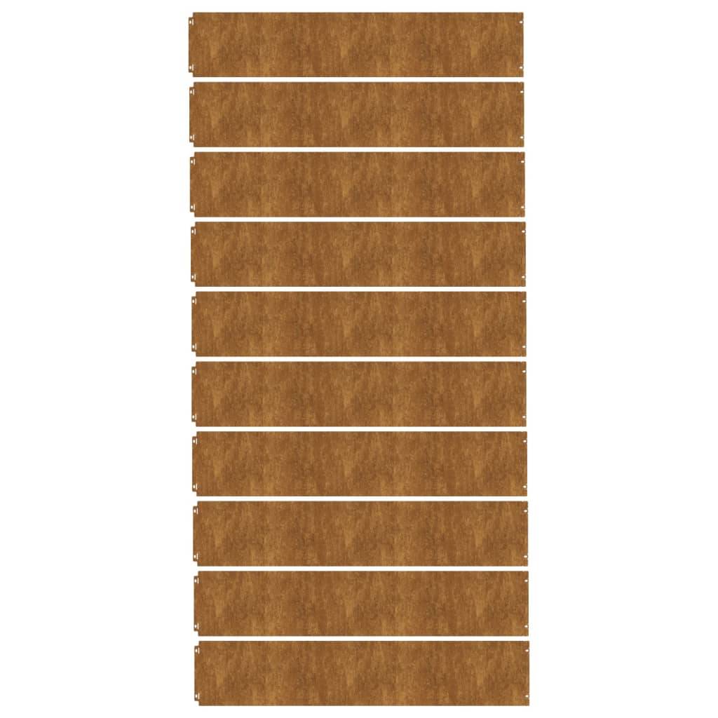 vidaXL Rasenkanten 10 Stk. 20x103 cm Flexibel Cortenstahl
