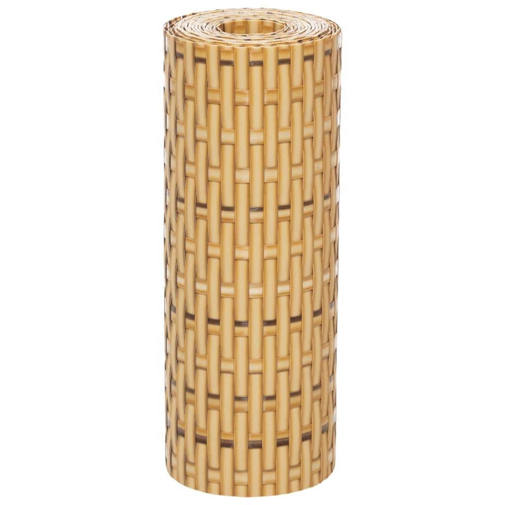 vidaXL Balkon-Sichtschutze 10 Stk. Hellbraun 255x19 cm Poly Rattan