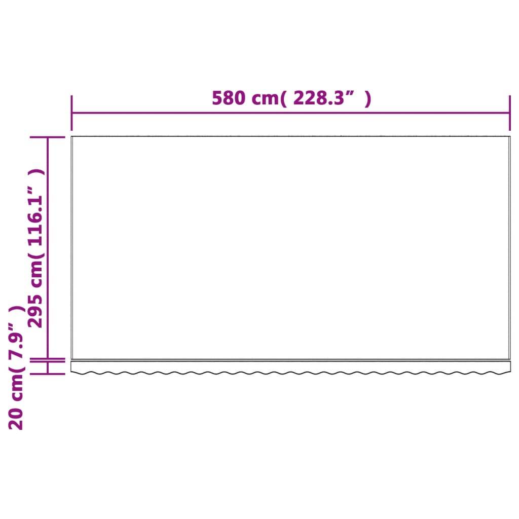 vidaXL Markisenbespannung Mehrfarbig Gestreift 6x3 m