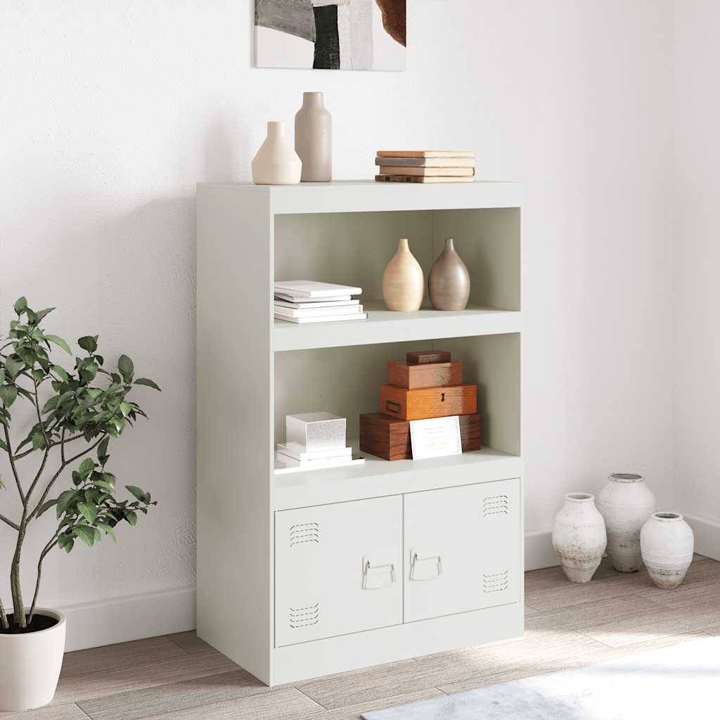vidaXL Sideboard Weiß 67x39x107 cm Stahl