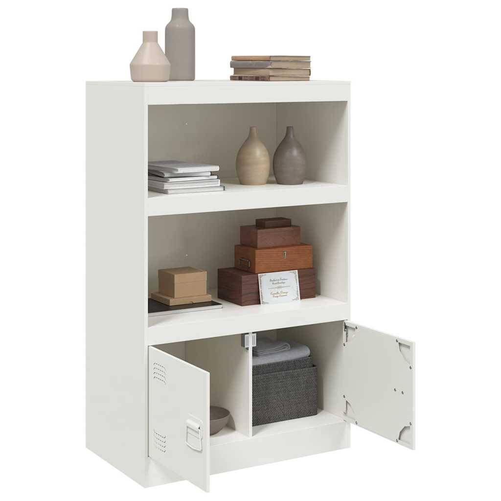 vidaXL Sideboard Weiß 67x39x107 cm Stahl