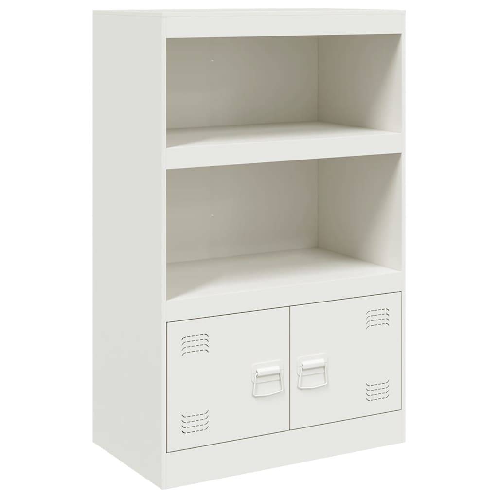 vidaXL Sideboard Weiß 67x39x107 cm Stahl