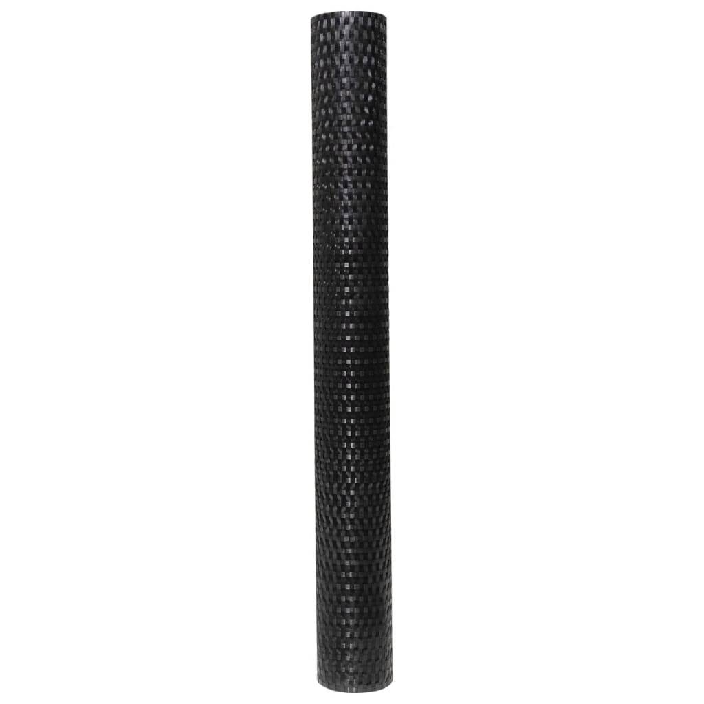 vidaXL Balkon-Sichtschutz Schwarz 1000x80 cm Poly Rattan