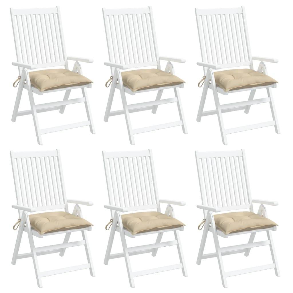 vidaXL Palettenkissen 6 Stk. Beige 50x50x7 cm Oxford-Gewebe