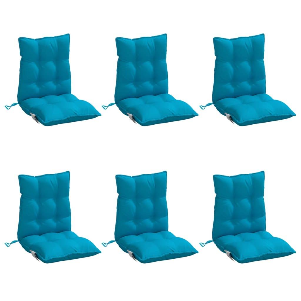 vidaXL Niedriglehner-Auflagen 6 Stk. Hellblau Oxford-Gewebe