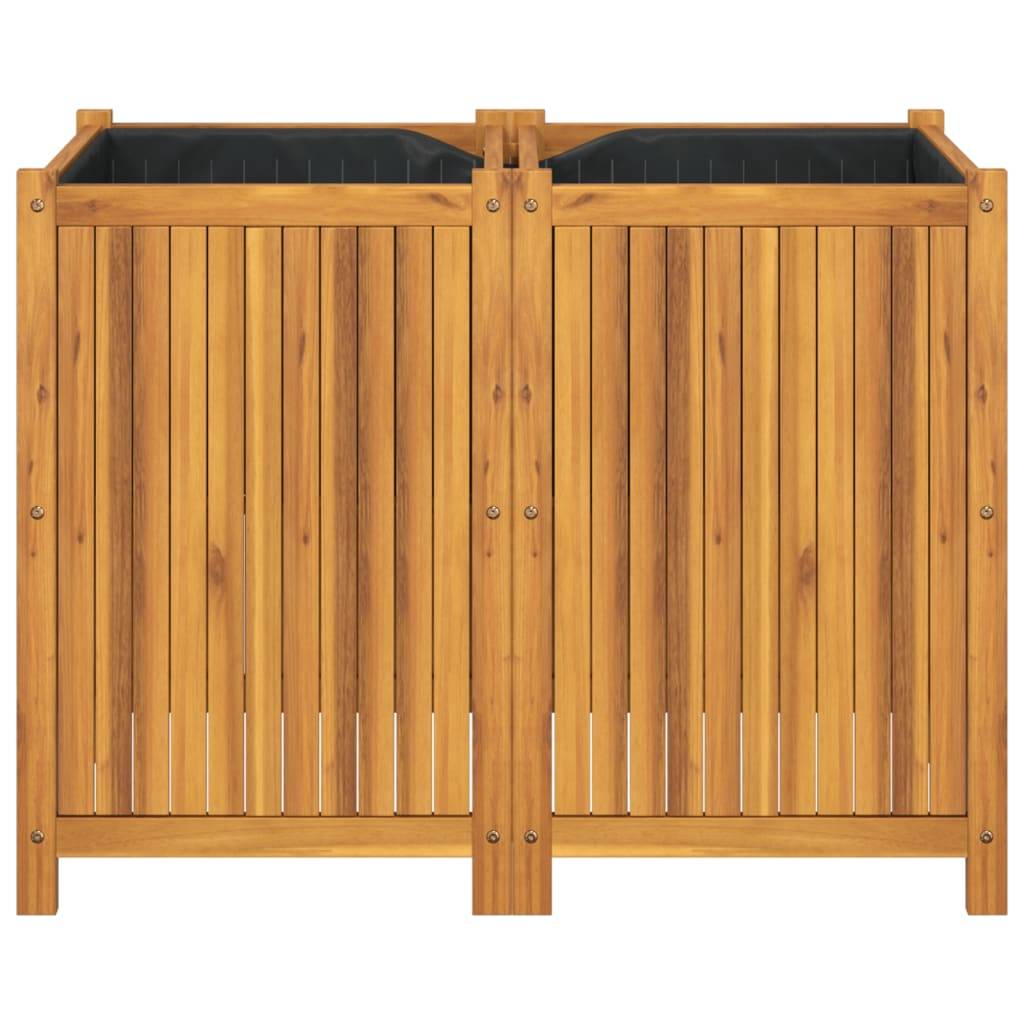 vidaXL Pflanzkübel mit Einlage 100x50x75 cm Massivholz Akazie