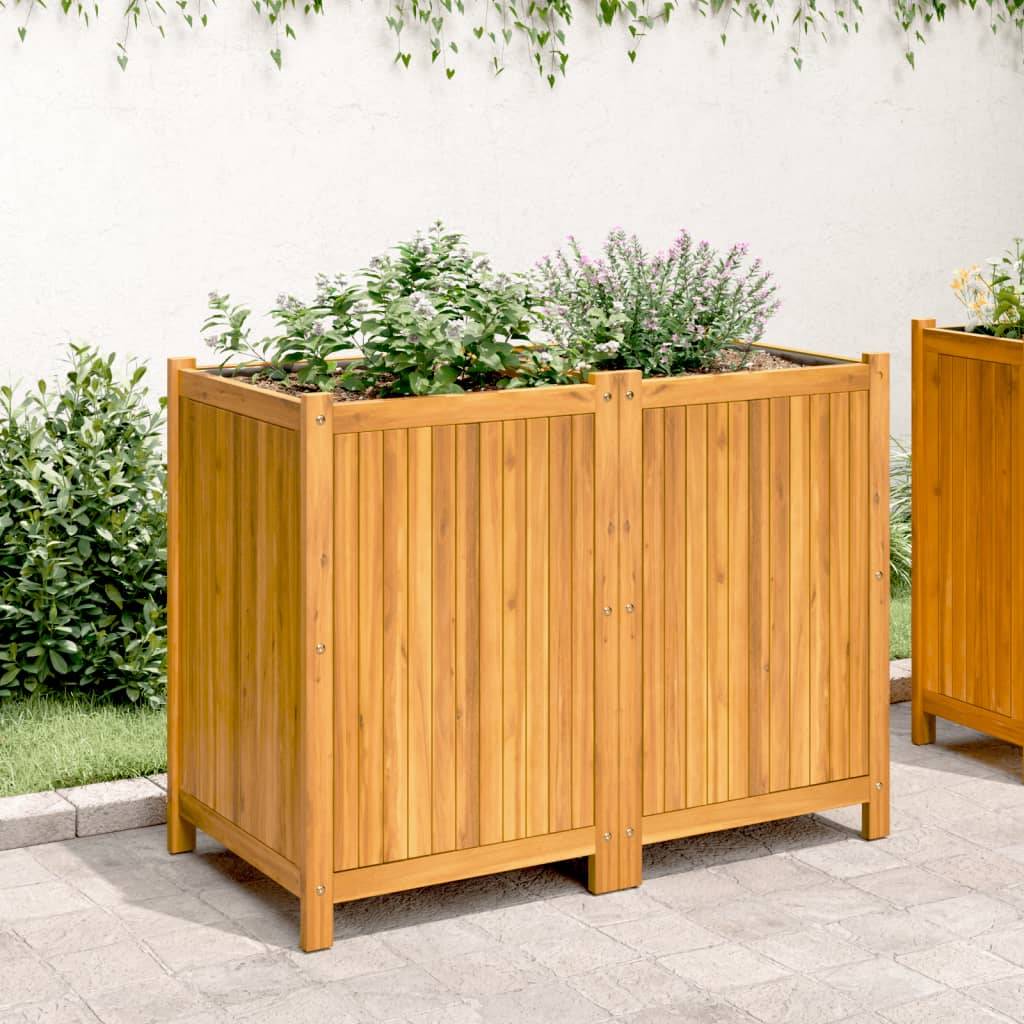 vidaXL Pflanzkübel mit Einlage 100x50x75 cm Massivholz Akazie
