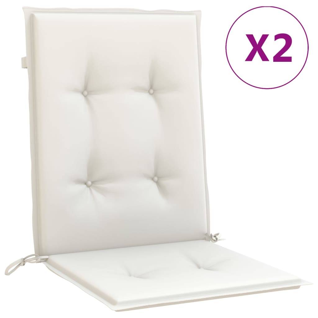 vidaXL Niedriglehner-Auflagen 2 Stk. Melange Creme 100x50x4 cm Stoff