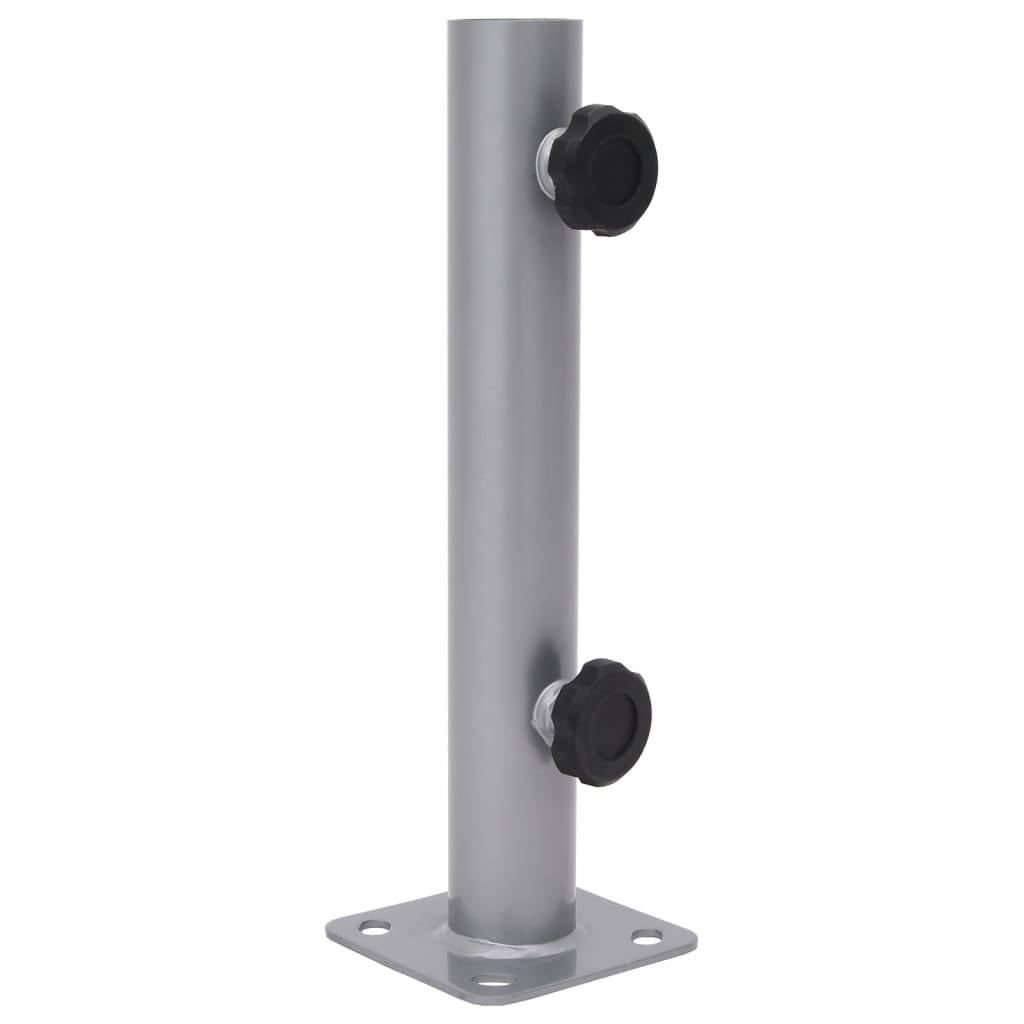 vidaXL Sonnenschirmständer für Ø32/34/38 mm Mast Silbern Stahl