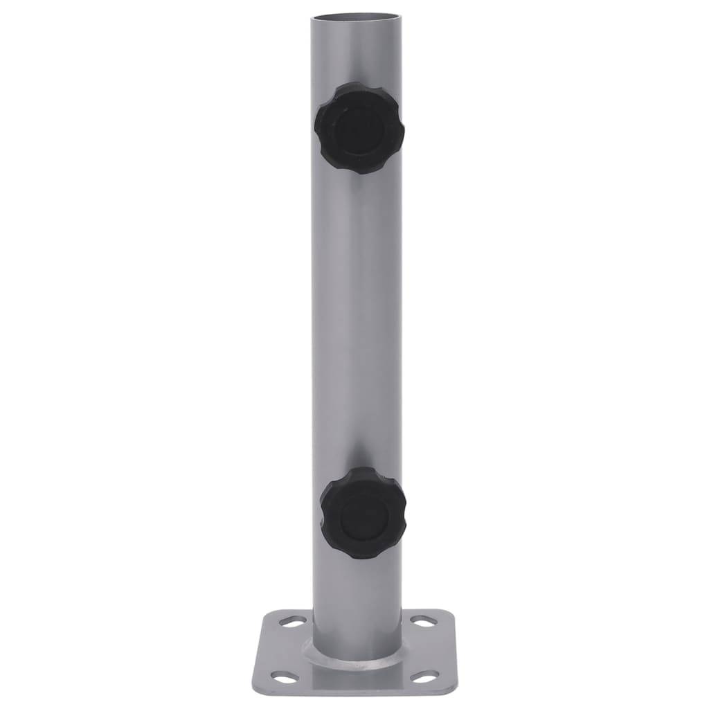 vidaXL Sonnenschirmständer für Ø32/34/38 mm Mast Silbern Stahl