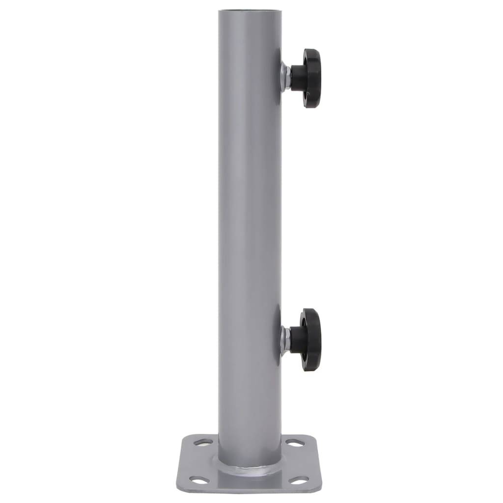 vidaXL Sonnenschirmständer für Ø32/34/38 mm Mast Silbern Stahl