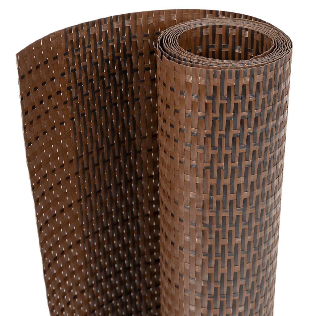 vidaXL Balkon-Sichtschutz Braun und Schwarz 600x80 cm Poly Rattan