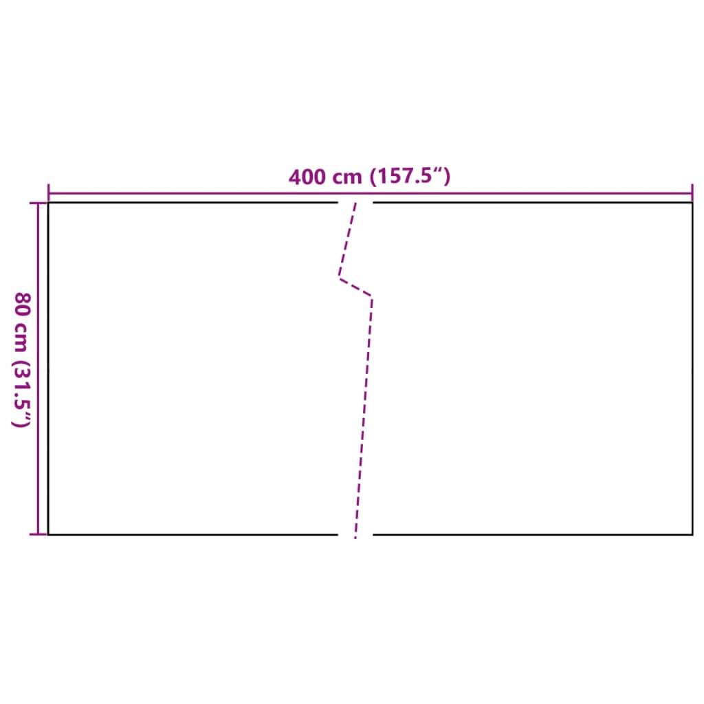 vidaXL Balkon-Sichtschutz Hellbraun 400x80 cm Poly Rattan