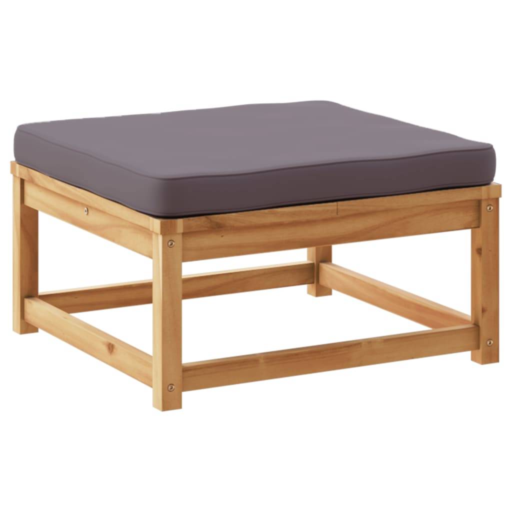 vidaXL Gartenhocker mit Kissen Massivholz Akazie