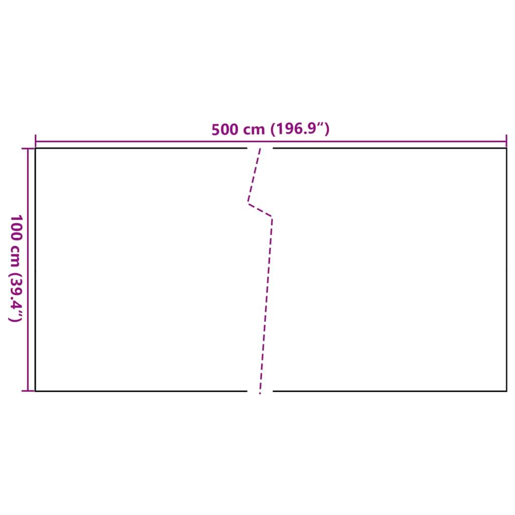 vidaXL Balkon-Sichtschutz Schwarz 500x100 cm Poly Rattan