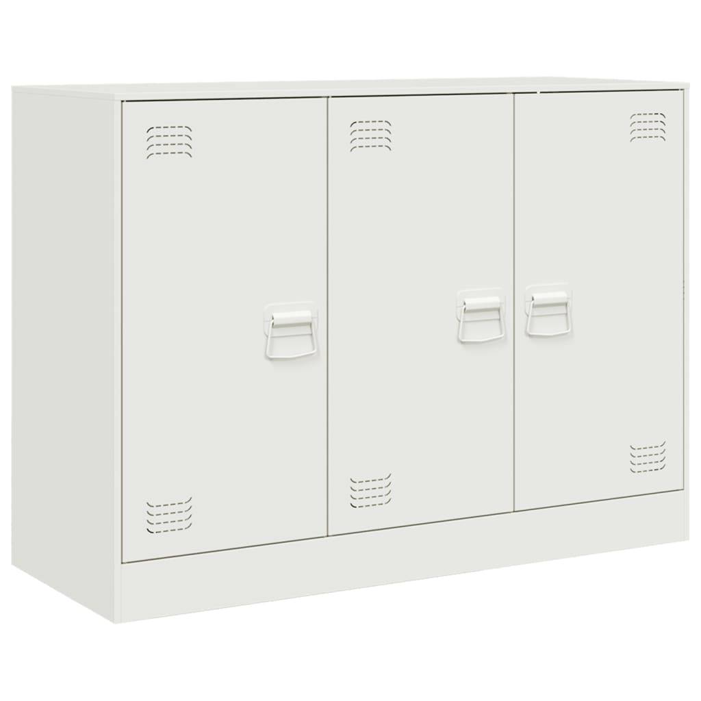 vidaXL Sideboard Weiß 99x39x73 cm Stahl