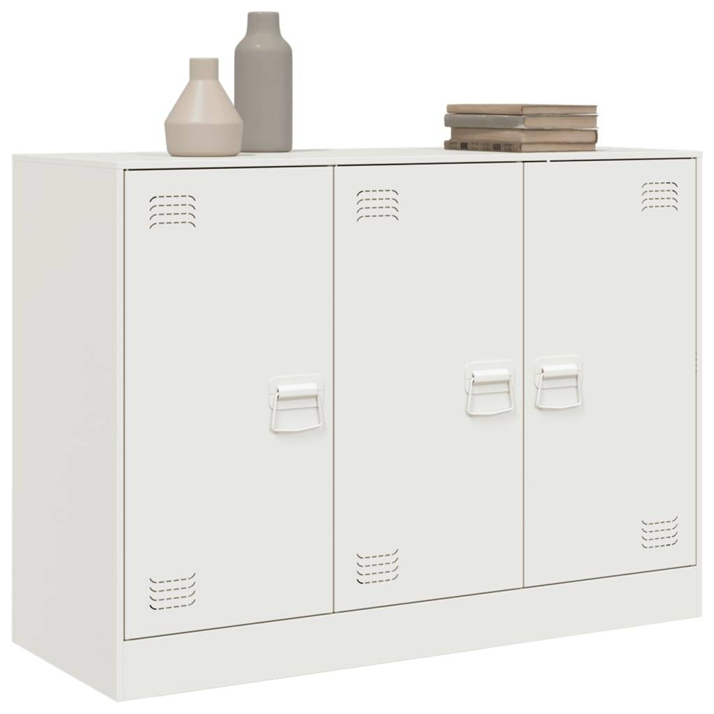 vidaXL Sideboard Weiß 99x39x73 cm Stahl