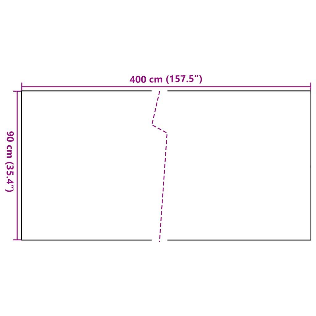 vidaXL Balkon-Sichtschutz Braun und Schwarz 400x90 cm Poly Rattan