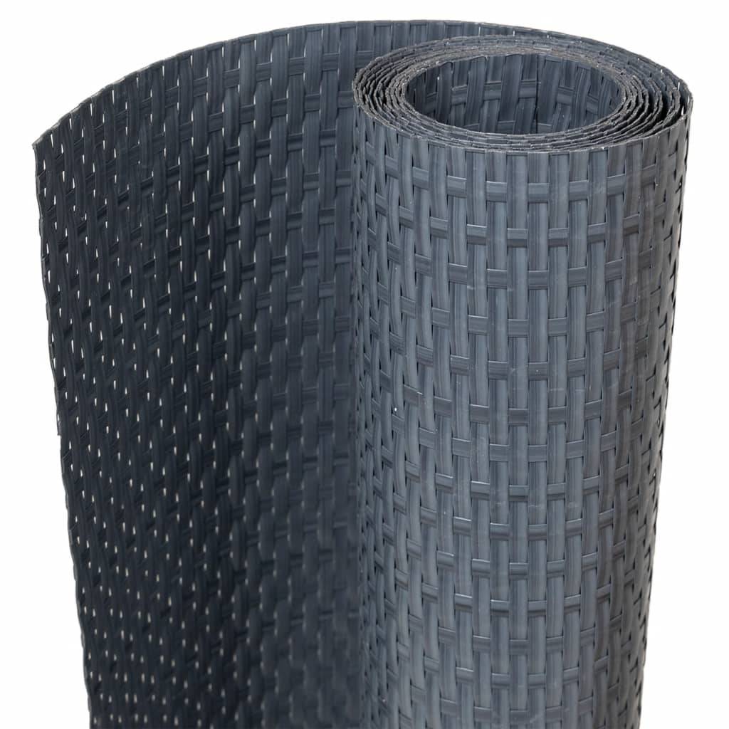vidaXL Balkon-Sichtschutz Anthrazit 400x90 cm Poly Rattan