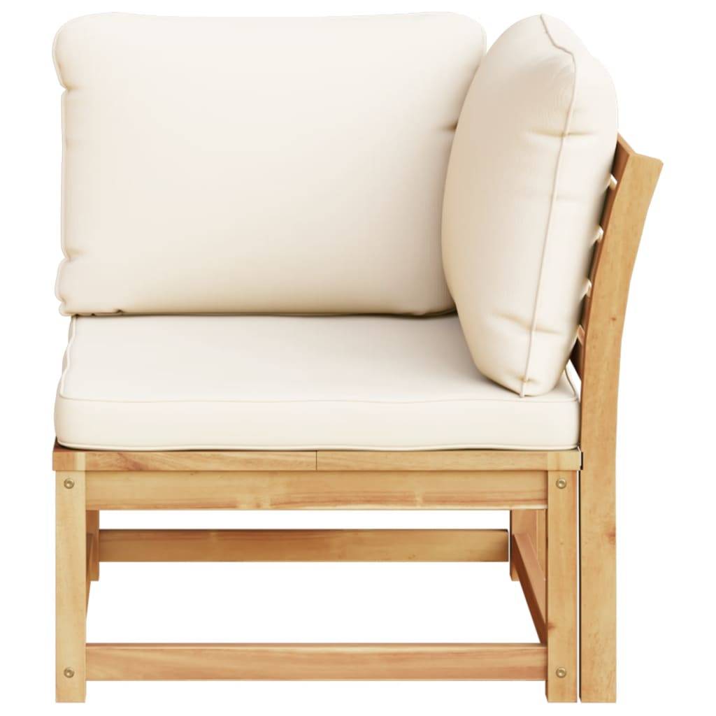 vidaXL Garten-Ecksofa mit Kissen 73x73x65 cm Massivholz Akazie
