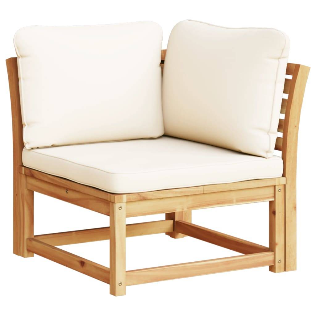 vidaXL Garten-Ecksofa mit Kissen 73x73x65 cm Massivholz Akazie