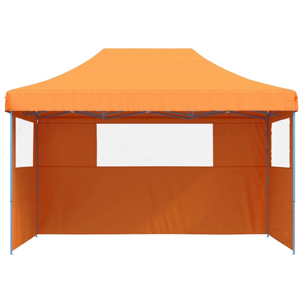 vidaXL Partyzelt Faltbar Pop-Up mit 3 Seitenteilen Orange