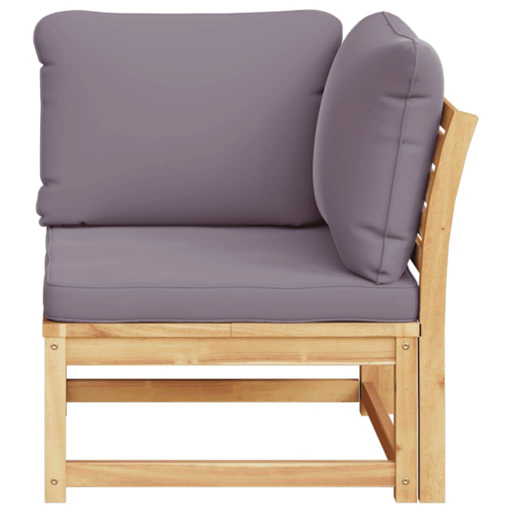 vidaXL Garten-Ecksofa mit Kissen 73x73x65 cm Massivholz Akazie