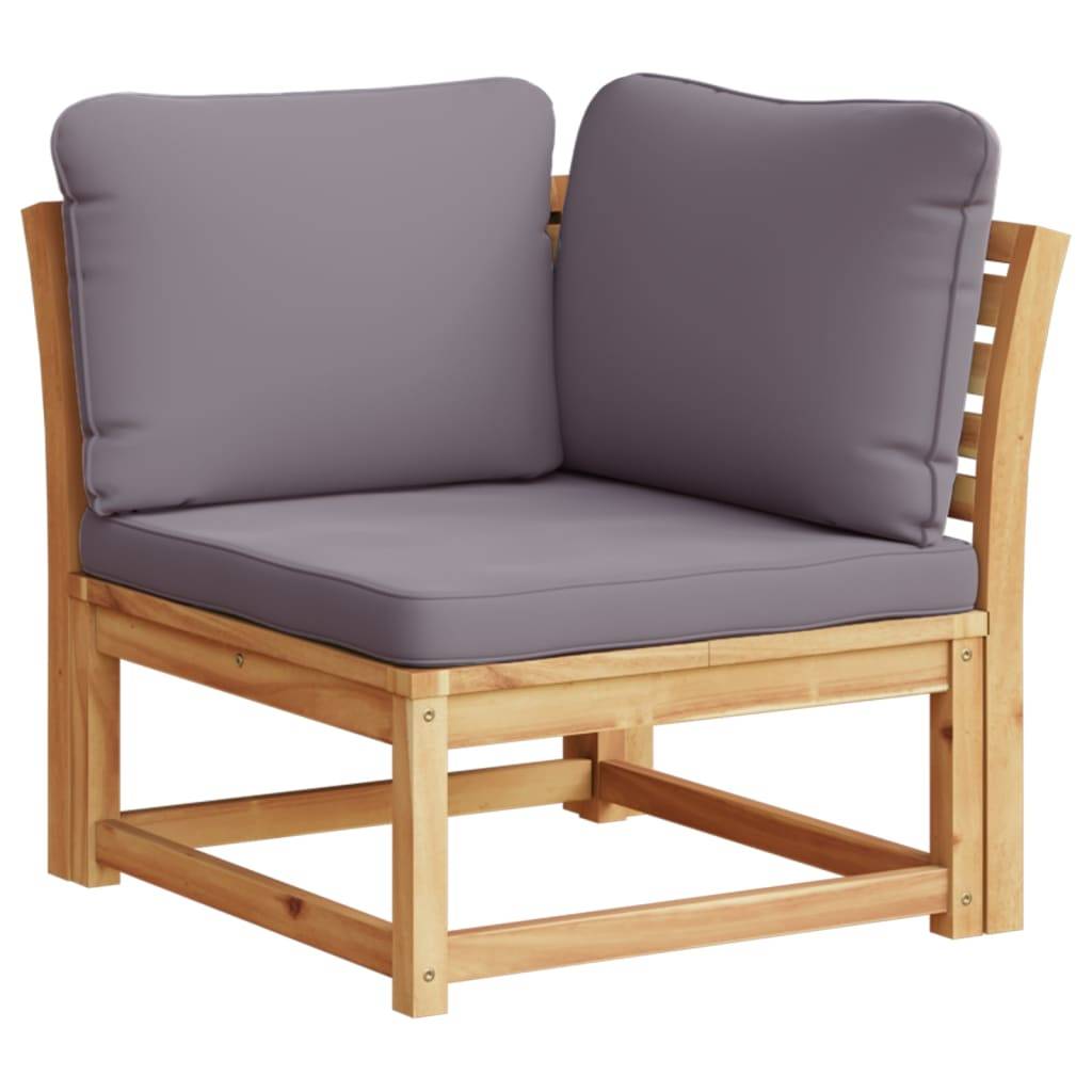 vidaXL Garten-Ecksofa mit Kissen 73x73x65 cm Massivholz Akazie