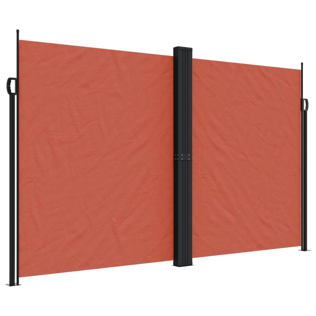 vidaXL Seitenmarkise Ausziehbar Terrakottarot 200x1000 cm