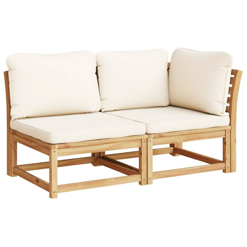 vidaXL 3-tlg. Garten-Lounge-Set mit Kissen Massivholz Akazie