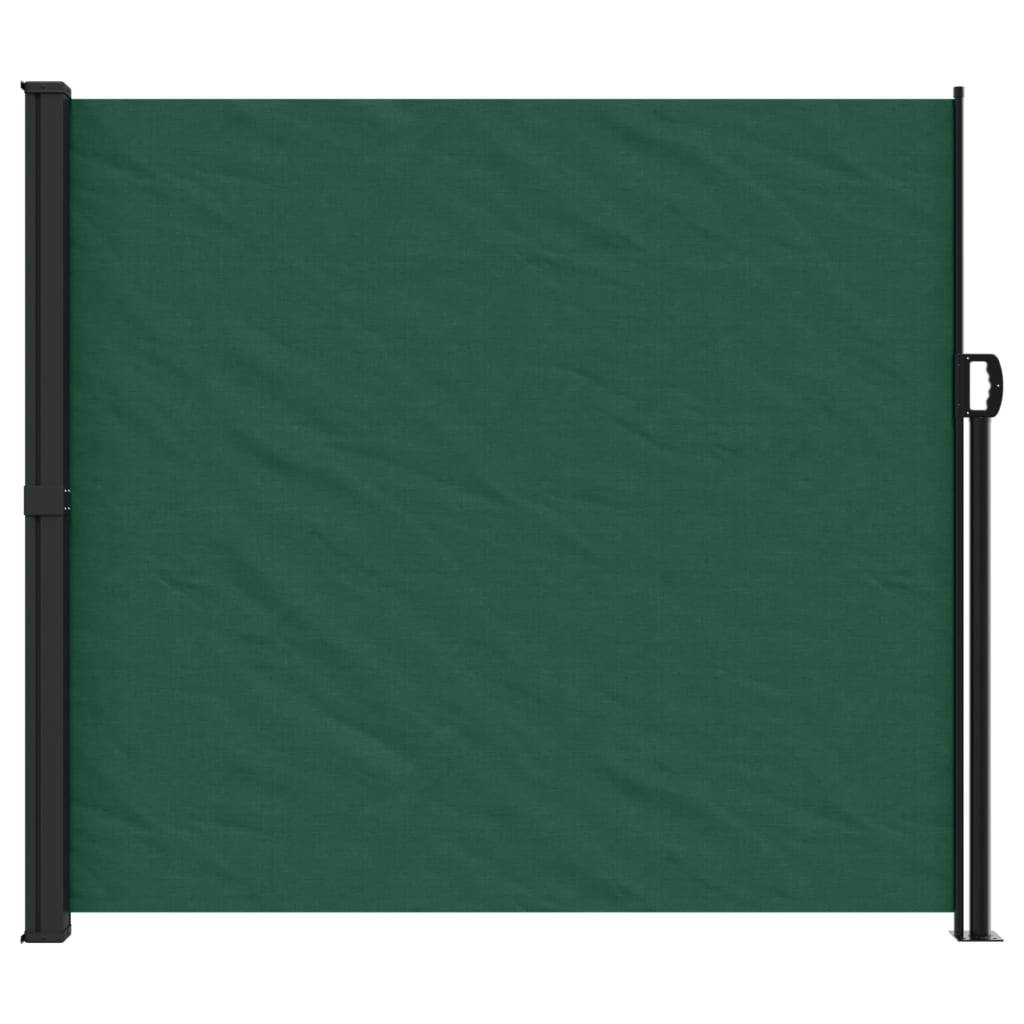 vidaXL Seitenmarkise Ausziehbar Dunkelgrün 180x600 cm