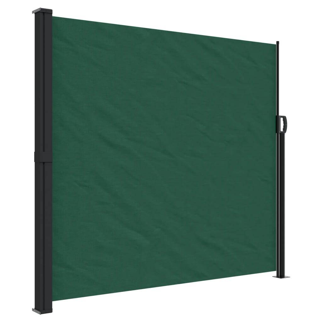 vidaXL Seitenmarkise Ausziehbar Dunkelgrün 180x600 cm